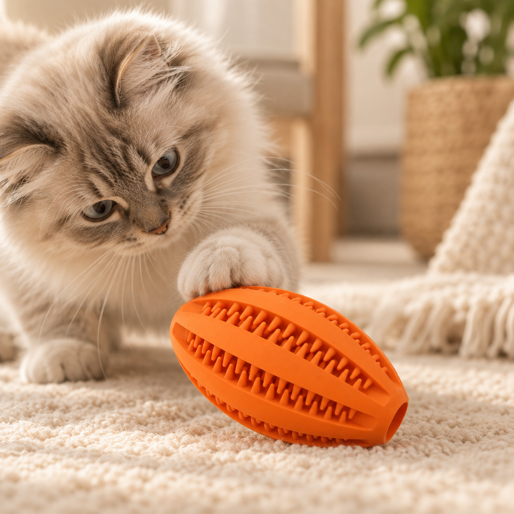 Jouet distributeur de croquettes pour chat - vue produit