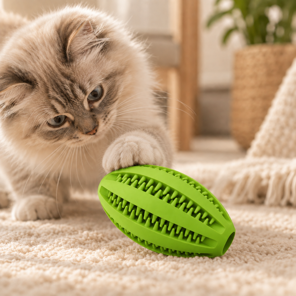 Jouet distributeur pour chat MIAOU COSY - utilisation