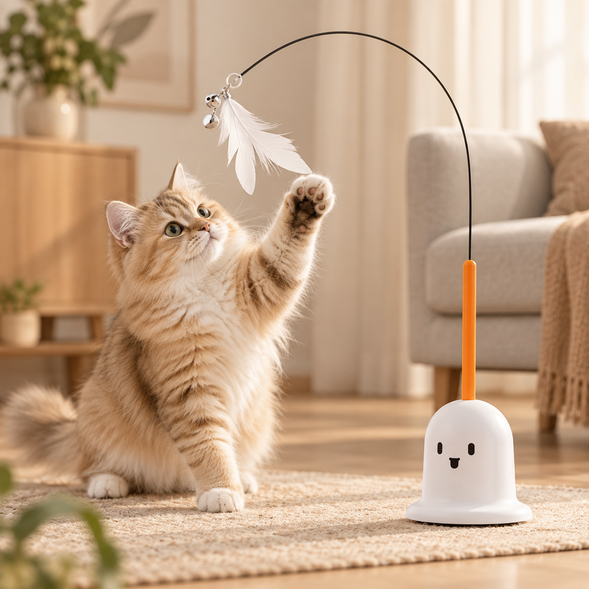 Jouet à plume interactif pour chat MIAOU COSY